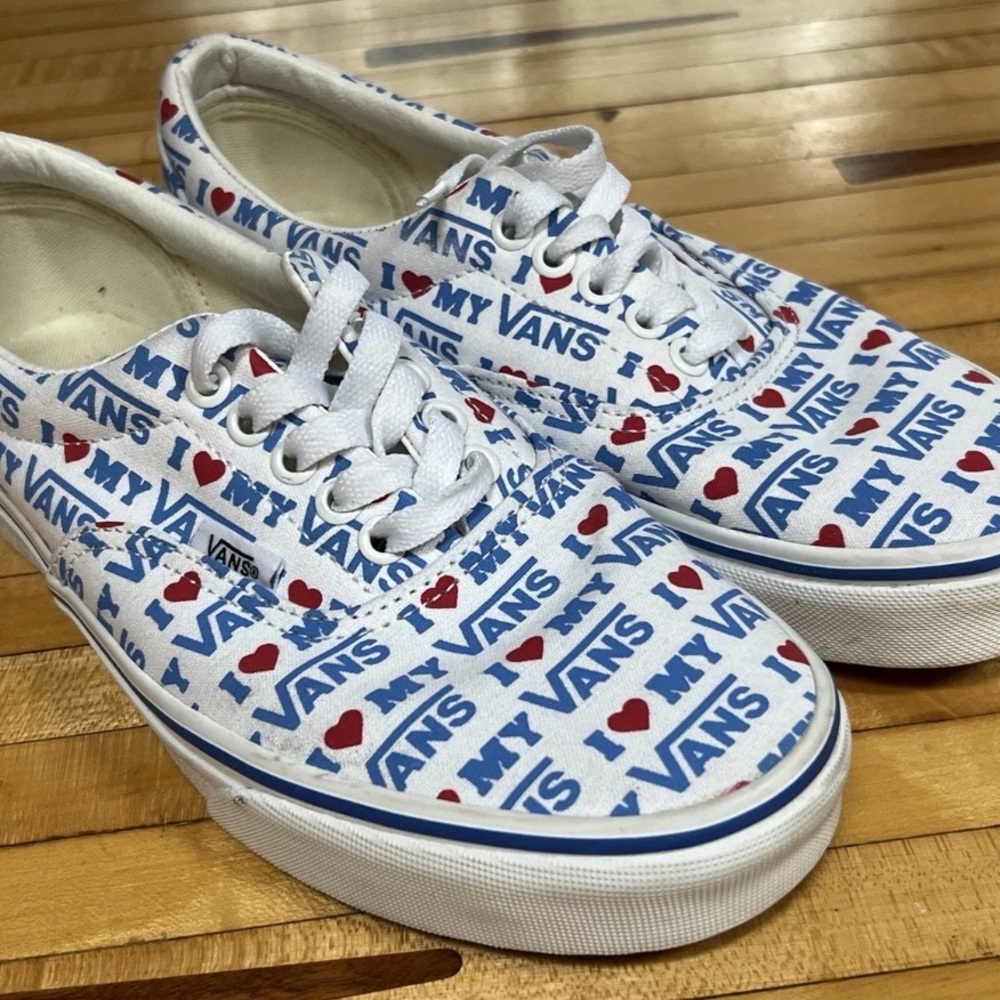 Vans era i heart my vans shoes sneakers men Sz 7 women Sz 8.5 Valentine’s